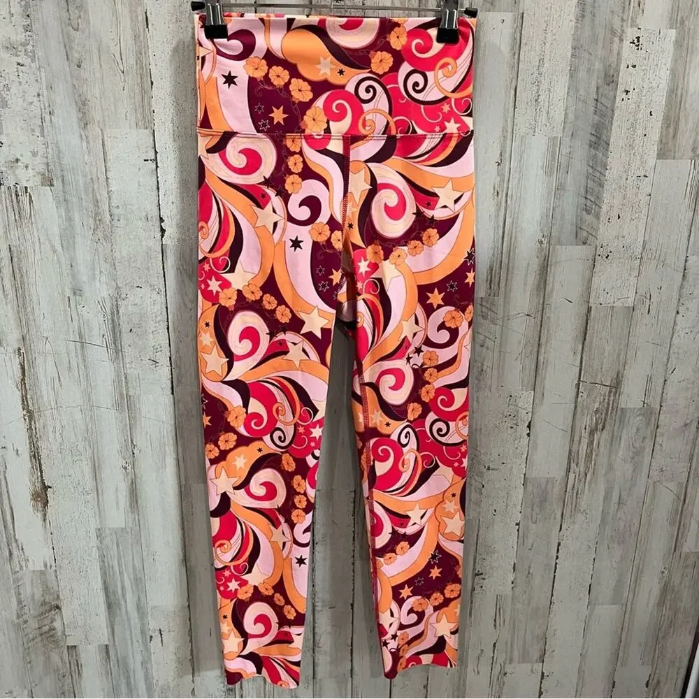 Beach Riot *FLAW Piper Printed Leggings Starbright Swirl Size Small